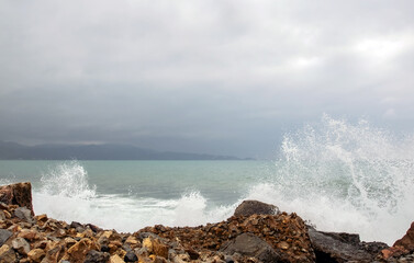 Wellen und Gischt / Heraklion / Insel Kreta