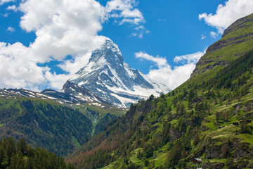Fototapeta na wymiar Matterhorn, Zermatt Switzerland - Canton of Valais