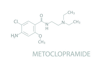 Metoclopramide molecular skeletal chemical formula.	
