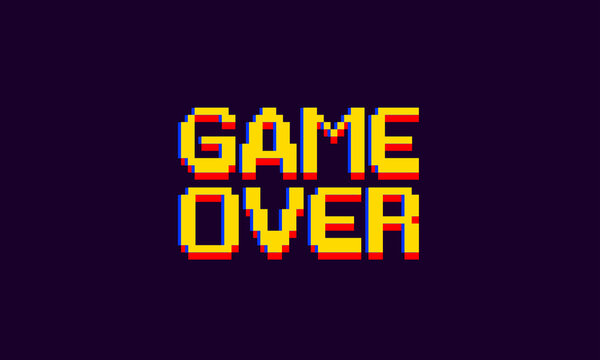 Pixel Game Over, 8-bit Pixel Game Over,