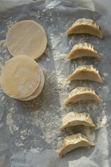 Making of the chinese dumpling
