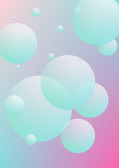 Fluid poster with round shapes.