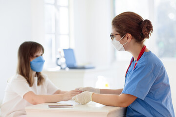 Fototapeta premium Child covid-19 vaccine. Coronavirus vaccination.