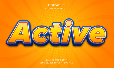editable active vector text effect with modern style design usable for logo or company campaign 