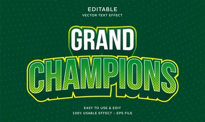 Foto op Canvas editable grand champions vector text effect with modern style design usable for logo or company campaign  © Al