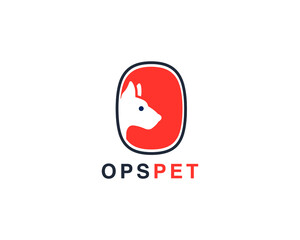 Letter O Pet dogs Logo template, fully vector and customized logo design