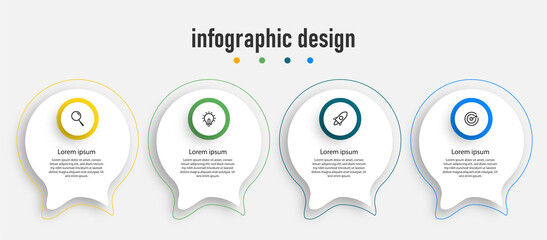 Fototapeta na wymiar Professional steps infographic creative template timeline design element Premium Vector