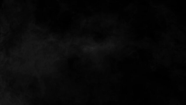 Smoke, Cloud of cold fog in light spot background. Light, white, fog, cloud, black background, 4k, ice smoke cloud. Floating fog.