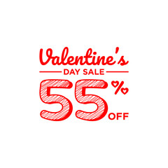 Valentine Day Sale 55% Off