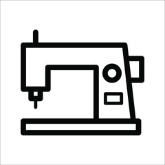 Electric sewing machine line icon. linear style sign for mobile concept and web design. Sewing machine outline vector icon. Symbol, logo illustration. Vector graphics