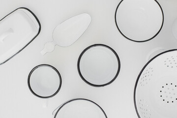 Vajilla enlozada angulo cenital