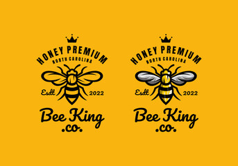 Logo Bee King Vector Illustration Template Good for Any Industry