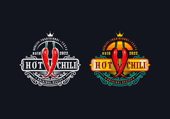 Logo Hot Chili Vector Illustration Template Good for Any Industry - obrazy, fototapety, plakaty