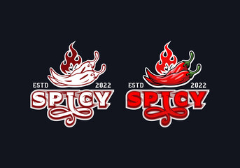 Logo Spicy Hot Chili Vector Illustration Template Good for Any Industry