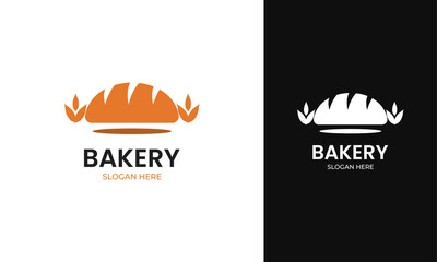 Vintage bakery logo design. Wheat bread vector