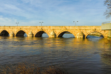 SVILENGRAD, BULGARIA - JULY 19, 2020: Sixteenth century Mustafa Pasha Bridge (Old Bridge) over...