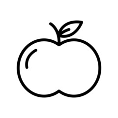 Apple line icon. Suitable for fruit icon. simple design editable. Design template vector