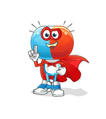 capsule head cartoon heroes vector. cartoon character