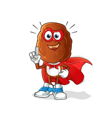 date fruit head cartoon heroes vector. cartoon character