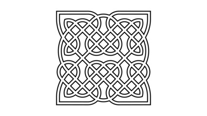 Decorative Celtic Knotwork Panel