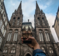 La cathédrale notre dame à Clermont-Ferrand en Auvergne