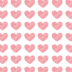 Red heart pattern. Love background Web	