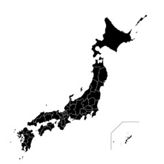Fototapeta premium 日本地図