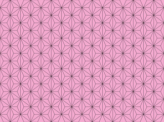 Seamless pattern. Geometric pink background. Abstract japanese background. Vector.