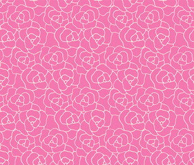 Rose flower seamless pattern background. Vector.