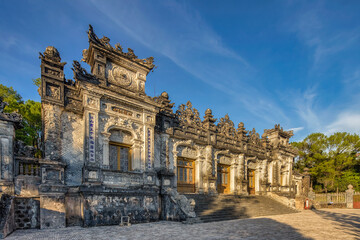 Khai Dinh king tomb near the Imperial City with the Purple Forbidden City within the Citadel in...