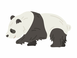 横から見たパンダのイラスト