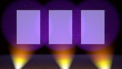 3d background from spotlight light beam.