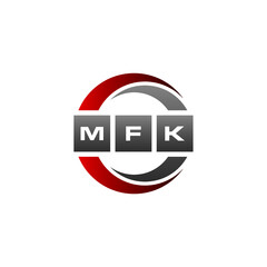 Fototapeta premium MFK Letter Initial Logo Design Template Vector Illustration