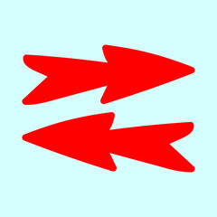 Red arrow icon vector EPS- 10