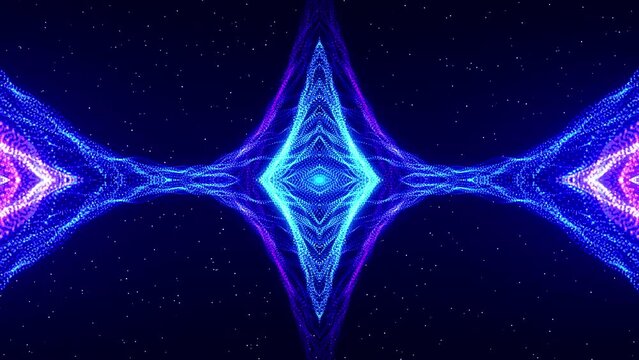 Cosmic Dot Geometry: Blue and Purple Energy – Seamless 3D Motion Graphics