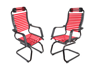red Computer chair  on white background
