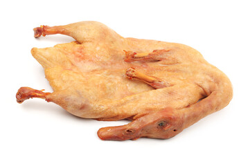Chinese Waxed Salted Duck on white background