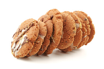 Cookies on a white background