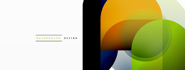 Round triangle shapes lines and circles. Geometric vector illustration for wallpaper banner background or landing page