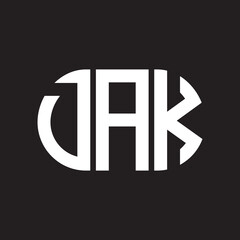 DAK letter logo design on black background. DAK creative initials letter logo concept. DAK letter design.