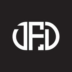 DFD letter logo design on black background. DFD creative initials letter logo concept. DFD letter design.