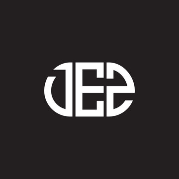 DEZ letter logo design on black background. DEZ creative initials letter logo concept. DEZ letter design.
