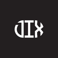 DIX letter logo design on black background. DIX creative initials letter logo concept. DIX letter design.