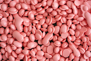 pink hard wax for depilation