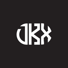 DKX letter logo design on black background. DKX creative initials letter logo concept. DKX letter design.