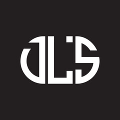 DLS letter logo design on black background. DLS creative initials letter logo concept. DLS letter design.