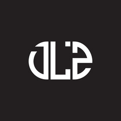 DLZ letter logo design on black background. DLZ creative initials letter logo concept. DLZ letter design.