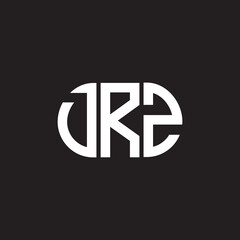 DRZ letter logo design on black background. DRZ creative initials letter logo concept. DRZ letter design.