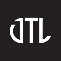 DTL letter logo design on black background. DTL creative initials letter logo concept. DTL letter design.