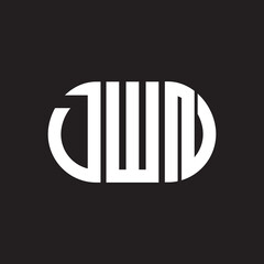 DWN letter logo design on black background. DWN creative initials letter logo concept. DWN letter design.